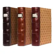 Bellagio-Italia Tuscany CD/DVD Storage Binder - Crimson, Cognac, Chestnut- 3Pack