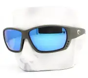 Costa Del Mar Tuna Alley Sunglasses Matte Steel Polarized Blue 580G w/case