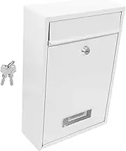Angoily Outdoor Splashproof Locking Mailbox with Key Stylish Wall Mounted Suggestion Box for Secure Document Drop Off Office Made from Tinplate Materials