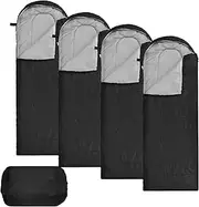 Macarrie 4 Pcs 0 Degree Camping Sleeping Bags for Adults 4 Season Warm Cold Weather Sleeping Bags with Compression Sack Lightweight Portable Waterproof for Backpacking Hiking Outdoor