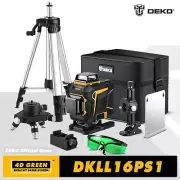 DEKO 16/12 Lines 4D Self-Leveling Laser Level 360 Horizontal and Vertical Cross