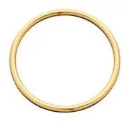 Baby/Toddler & Child: GirlsTraditional Hard Yellow Gold Plated Golf Bangle