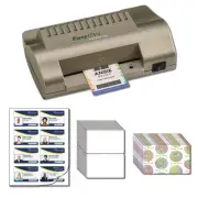 10 ID Card Kit with ML450T Laminator, Teslin ID Paper, Butterfly Pouches, and...
