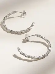 [Suzanne Kalan] Suzanne Kalan - 18-karat White Gold Diamond Hoop Earrings - One size One size Gold