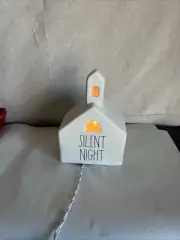 Rae Dunn Ceramic Church " Silent Night". Lighted.