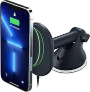 iOttie Velox Magnetic Wireless Charging Car Mount Windshield & Dashboard Car Phone Holder Mount. MagSafe Compatible for iPhone 12, iPhone 13, iPhone 12/13 Mini, Pro, Pro Max, Midnight Blue