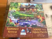 SUMMER RETREAT NEW 1000 PIECE PUZZLE-CORY CARLSON-20" X 27"-BEAUTIFUL SCENE