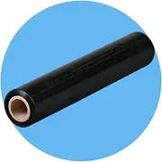 Black Cling Film Pallet Wrap 400mm x 150m 20mu | Multi Purpose Tear Resistant Stretch Film | Water & Moisture Proof Pallet Shrink Wrap Pack of 1 Roll