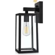 Dusk to Dawn Sensor Outdoor Wall Sconce, Exterior Lantern Fixture with E26 Ba...