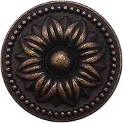MEOXPAZ 10PCS,Vintage Antique Vintage Handle with Patterned Round Knobs, Used for Furniture, Kitchen Doors and Cupboards