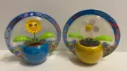 Solar Powered Dancing Daisy flower & flip flap Happy face Plant, random pot colo