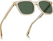 [Carfia] Square Polarized Sunglasses for Men UV400 Protection Classic Retro Acetate Shades Driving Glasses