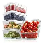 10-Piece Superior Glass Food Storage Containers Set (5 Containers + 5 Locking...