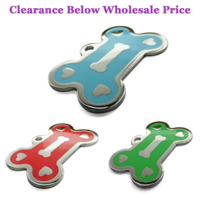 100 Pack MyIDDog with no Engraving 316L Stainless Steel Pet Tag, Clearance Sale