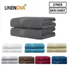 2PCS 100% Cotton Jumbo Extra Large Bath Sheets Towels 650GSM Thick Hotel Quality