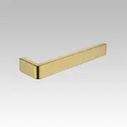 Cavallo Brushed Yellow Gold Square Towel Ring 200mm