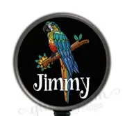 Parrot Retractable Badge Holder Reel, Tropical Personalized Name Badge GG6378B