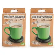 2PK MDI USB Powered Portable Cup Coffee Warmer Heater Pad Home & Office Green
