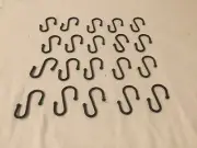 20 Black S Shaped Hooks Type Hooks For Hanging Curtain Hooks for Wall Vintage