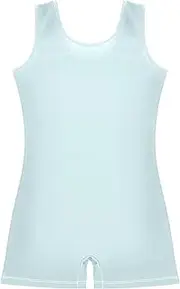 [GAIGEO] Toddler Gymnastics Leotards for Girl Pale Blue Dance Outfit with Shorts Biketard Unitards 2-3t