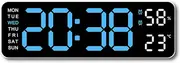 SUIOPPYUW Temperature Display Clock With 12/24-hour Switch And Celsius Switch Function 4. Timer Function ABS Alarm Clock Week, Style 1