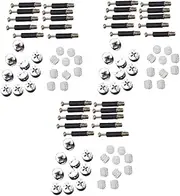 Gatuida 30 Sets Cam Locks 3-in-1 Hardware Connectors Furniture Fasteners Connector Nuts Furniture Connector Cabinet Computer Accessories Cam Lock Electrical Cam Bolt Madeira Desk