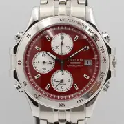 Seiko Credor Pacific GCLE991 Quartz Red Dial Date Rare Vintage Men's Watch