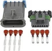 Xiaojiang Store 4 Pin Male and Female Plastic Automotive Sensor Insert with Terminal DJ7045W-2.8-11/21 4P Connector (Size : 10 Sets)