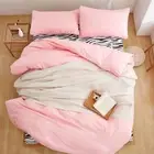 Single Double Bedding Sets Duvet Cover Pillowcase Zebra Flat Sheet Bed Linen Kit