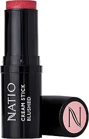 [Natio] Cream Stick Blusher 7.5 g, Blushed - Buildable Creamy Blush Multi Stick - Non-Sticky, Buttery Formula - Dark Pink Colour - Vegan Friendly & Made in Australia