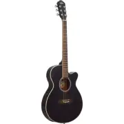 Oscar Schmidt OG8CEB Acoustic Electric Folk Guitar, Black