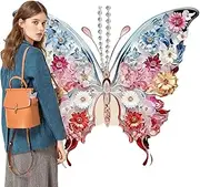 Xvilmaun Butterfly Sun Catcher for Window - Butterfly Decorations Wall - 2D Glitter Rainbow Maker Flying Animal Pendant for Home Door Window