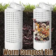 Worm Composting Bin PVC Tube Odor Sealing Garden Composter for Lawn Flower Pot