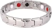 Healeved 1pc Chain Bracelet for Men Magnetic for Men Couple Bracelets Mens Bracelet Ankle for Initial Bracelets for Couples Magnet for Men Titanium Steel Anklet Magnet Chain for Men Silver