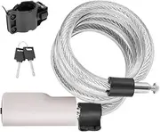 Arrovarp Cycling Lock Cable - 3.94ft Security Bicycles Cable with Key | Anti-Theft Long Security Chain Mounting Bracket Bike Accessories for Motorbike, Motorcycle & Scooter