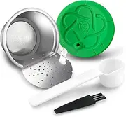 Reusable Dolce Gusto Coffee Pods, Refillable Coffee Capsule, Stainless Steel Metal Refillable Coffee Pods Dolce Gusto Reusable Coffee Capsules with Slicone Lid (Upgraded Version)