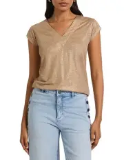 [Marcs] Afterglow Foil Linen Tee in Gold