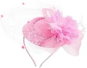 [Ipetboom] Banquet Fascinator Mesh Hair Clip Wedding Fascinator Head Band Bachelorette Party Accessories