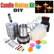 DIY Candle Making Kit 1KG Wax Bean Electric Wax Melter Pouring Pot Thermometer