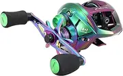 Baitcasting Reel 18+1BB Fishing Reel High 6.3: 1 Gear io Magnetic Brake System Baitcaster Reel Multicolor306 Left