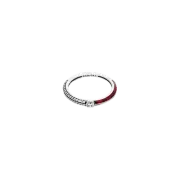 (W) Pandora ME Pave & Dual Ring Sterling Silver Red