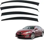 OAD4X4 Weathershields Compatible with Mazda 6 GH Sedan 2008-2012, Weather Shields Window Visors Wind Deflectors Sun Rain Guard 4PCS Set