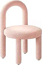Vanity Chair for Bedroom Makeup, Light Luxury and High-End Feeling, Thickened Vanity Stool for Bedroom Living Room Beauty(Pink)