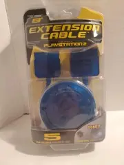 PS2 8' EXTENSION CABLE w/ FREE Spool - controller cord for Sony Playstation Blue