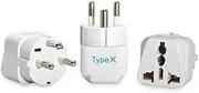 Denmark Travel Plug Adapter (Type K) - 3 Pack (Does Not Convert Voltage) (GP-20-3PK) [Grounded & Universal]