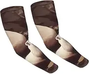 [FHEDVBN] Hairy Ferret Arm Sleeves Compression Arm Covers for Men Women Outdoor Sun Sleeves Cooling Sports Sleeve, Black