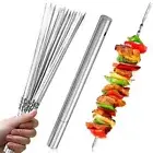 Stainless Steel BBQ Skewers BBQ Sticks Grilling Skewers Set Metal BBQ Skewers