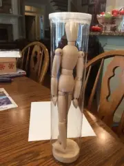 IKEA Gestalta Poseable Doll Artists' Figure Natural Finish Wood On Stand NIB