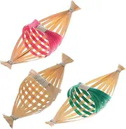 BESPORTBLE Set of 3 Bamboo Sailing Boats Handwoven Decorative Ornaments DIY Decor for Home Party