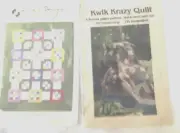 Quilt Patterns Lot of 2 Kwik Krazy Quilt 4 Sizes and Tile Tango 4 Sizes NEW USA